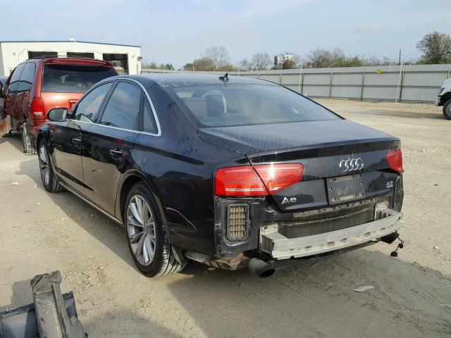 WAUAVAFD8BN000949 - 2011 AUDI A8 QUATTRO BLACK photo 3