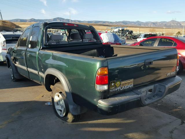 5TBBT4413YS104560 - 2000 TOYOTA TUNDRA ACC GREEN photo 3