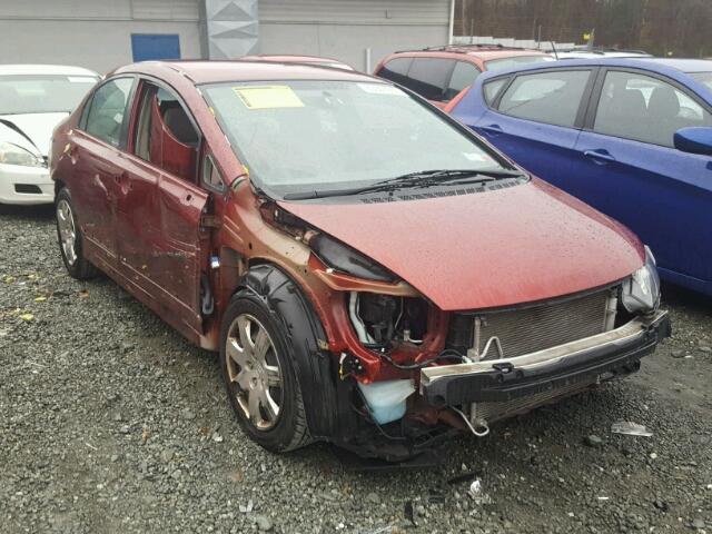 2HGFA1F54BH547465 - 2011 HONDA CIVIC LX RED photo 1