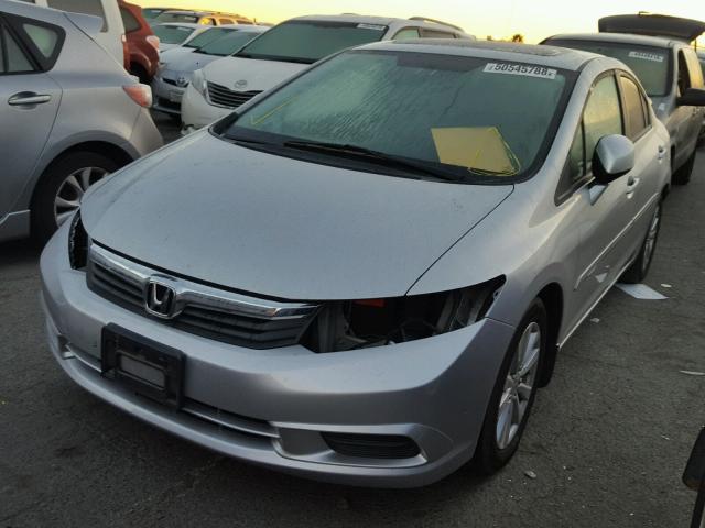 2HGFB2F90CH504488 - 2012 HONDA CIVIC EXL ვერცხლისფერი ფოტო 2