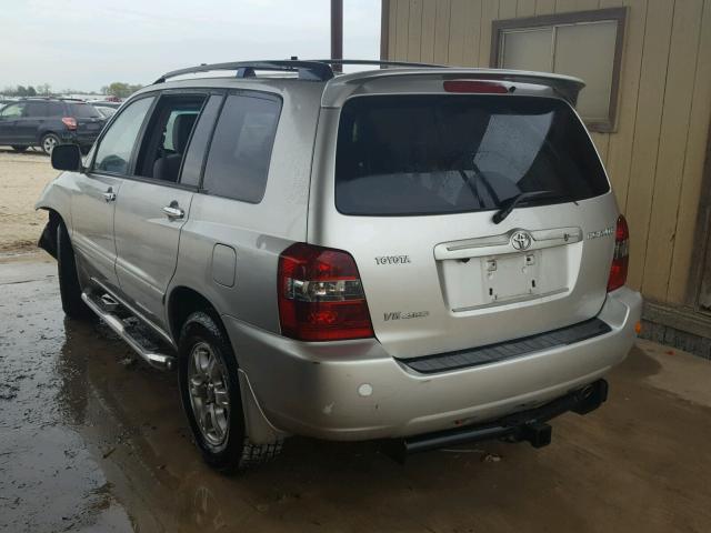 JTEEP21A360165629 - 2006 TOYOTA HIGHLANDER SILVER photo 3