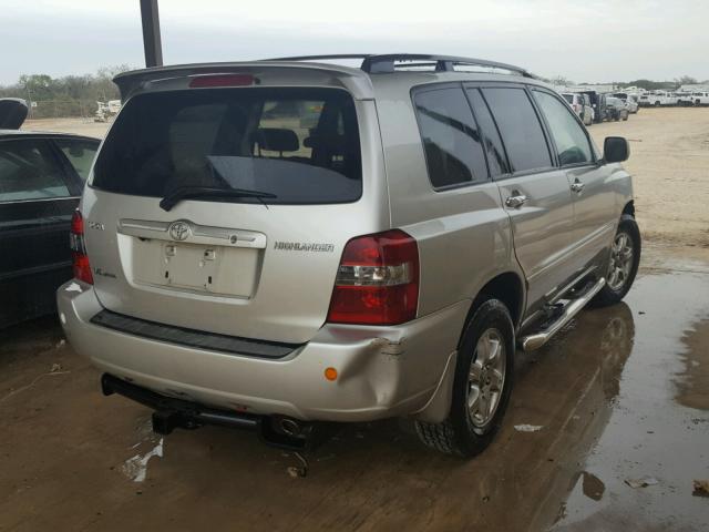 JTEEP21A360165629 - 2006 TOYOTA HIGHLANDER SILVER photo 4