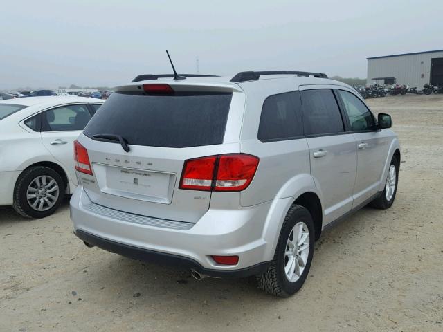 3C4PDDBG0DT615130 - 2013 DODGE JOURNEY SX SILVER photo 4