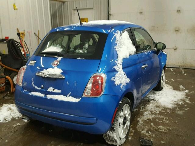 3C3CFFAR2FT549937 - 2015 FIAT 500 POP BLUE photo 4