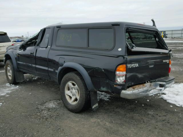 5TEWM72N93Z225022 - 2003 TOYOTA TACOMA XTR BLACK photo 3