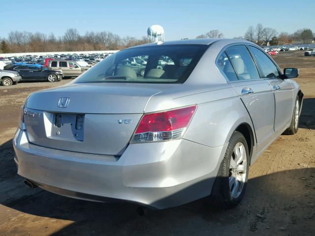 1HGCP36868A032482 - 2008 HONDA ACCORD EXL SILVER photo 4