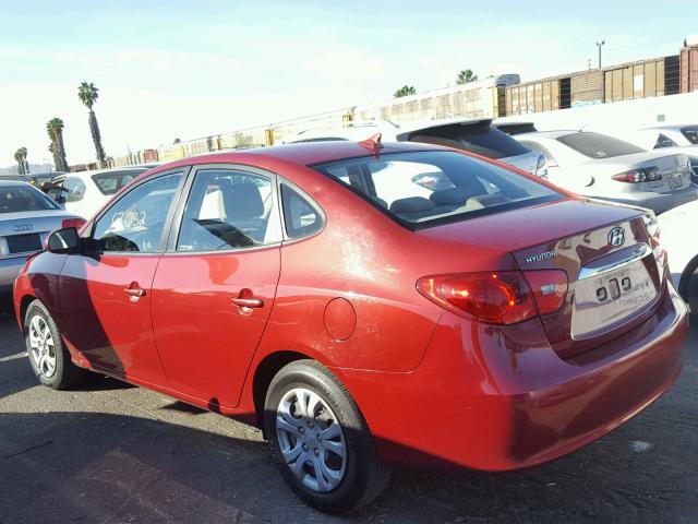 KMHDU4AD9AU088230 - 2010 HYUNDAI ELANTRA BL RED photo 3