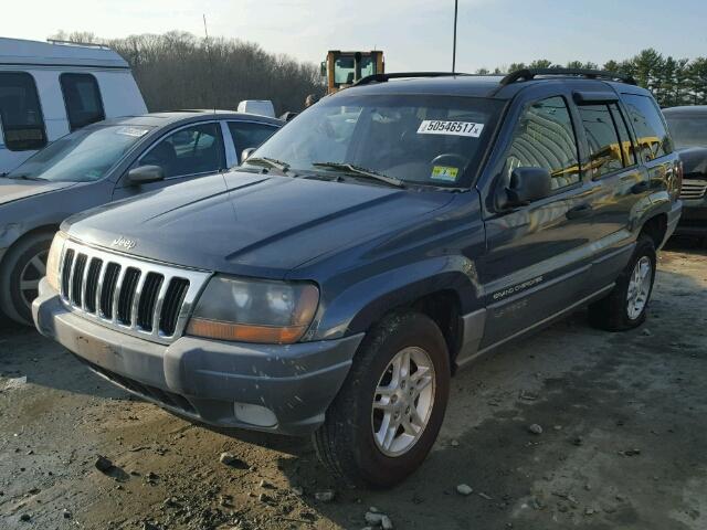 1J4GW48SX2C177984 - 2002 JEEP GRAND CHER BLUE photo 2