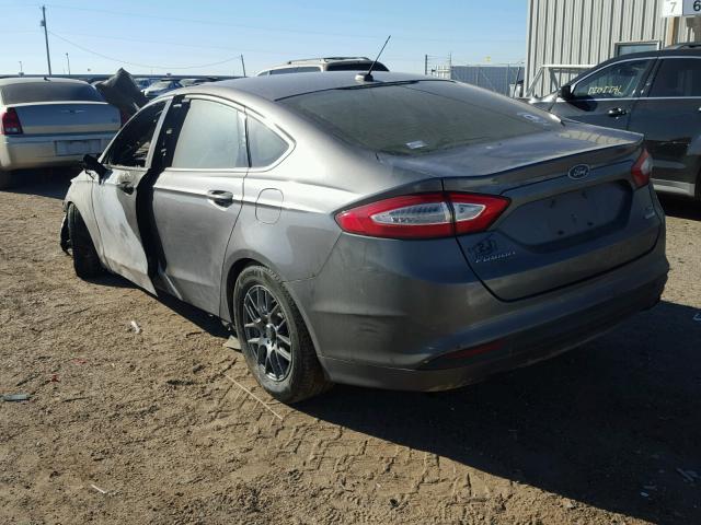 3FA6P0HR7DR275627 - 2013 FORD FUSION SE GRAY photo 3