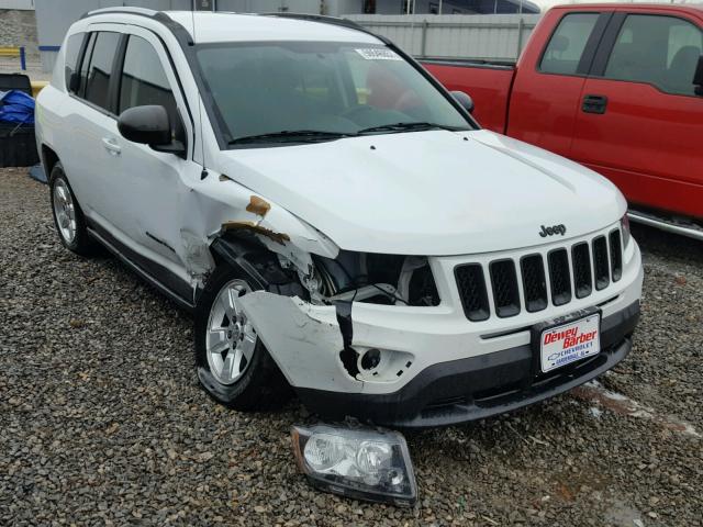 1C4NJCBA1ED777135 - 2014 JEEP COMPASS SP WHITE photo 1