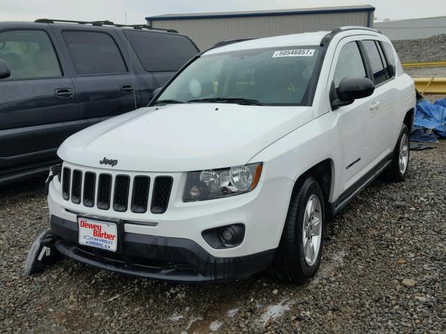 1C4NJCBA1ED777135 - 2014 JEEP COMPASS SP WHITE photo 2