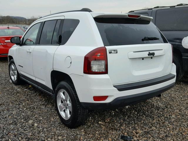 1C4NJCBA1ED777135 - 2014 JEEP COMPASS SP WHITE photo 3