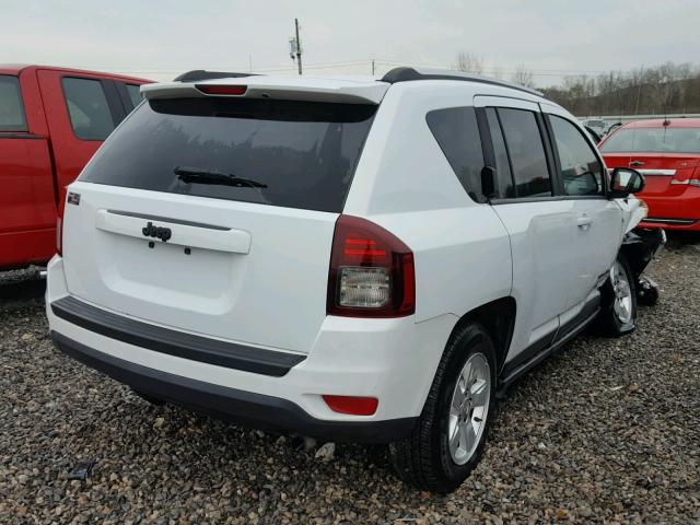 1C4NJCBA1ED777135 - 2014 JEEP COMPASS SP WHITE photo 4