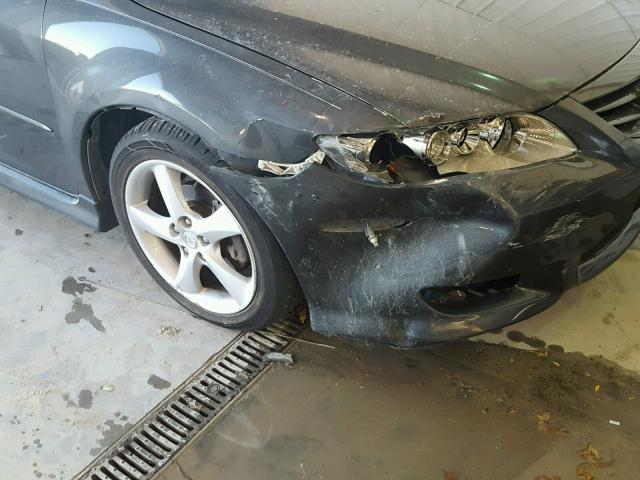1YVFP80D545N48747 - 2004 MAZDA 6 S ნაცრისფერი ფოტო 9