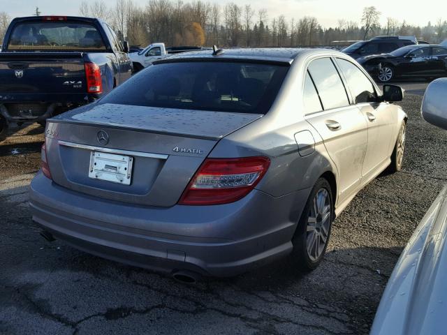 WDDGF81X59R064797 - 2009 MERCEDES-BENZ C 300 4MAT SILVER photo 4