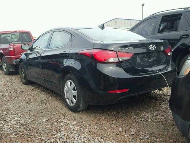 5NPDH4AE6GH726373 - 2016 HYUNDAI ELANTRA SE BLACK photo 3