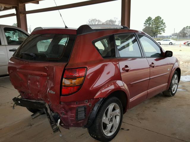 5Y2SL63835Z451107 - 2005 PONTIAC VIBE RED photo 4