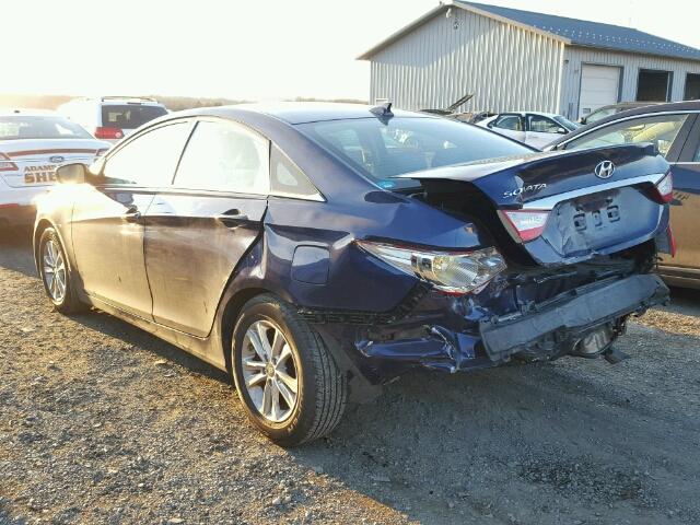 5NPEB4AC6DH761768 - 2013 HYUNDAI SONATA GLS BLUE photo 3