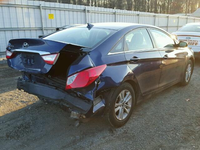 5NPEB4AC6DH761768 - 2013 HYUNDAI SONATA GLS BLUE photo 4