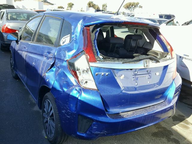 3HGGK5G76HM707641 - 2017 HONDA FIT EX BLUE photo 3