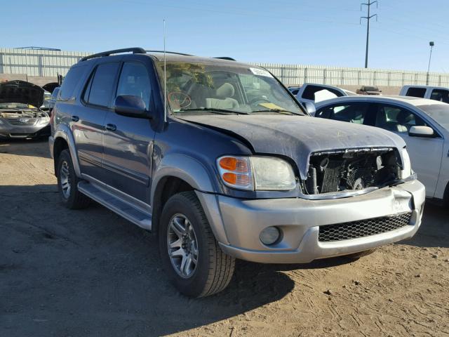 5TDBT44A44S223073 - 2004 TOYOTA SEQUOIA SR BLUE photo 1