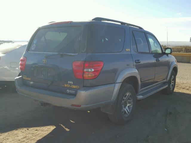 5TDBT44A44S223073 - 2004 TOYOTA SEQUOIA SR BLUE photo 4