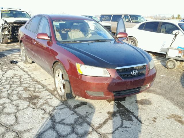 5NPET46C87H245602 - 2007 HYUNDAI SONATA GLS MAROON photo 1