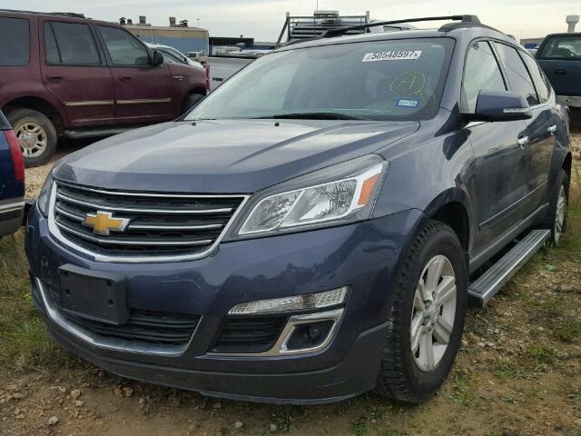 1GNKRJKD2DJ119695 - 2013 CHEVROLET TRAVERSE L BLUE photo 2