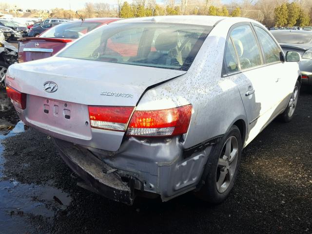 5NPEU46C78H357077 - 2008 HYUNDAI SONATA SE SILVER photo 4