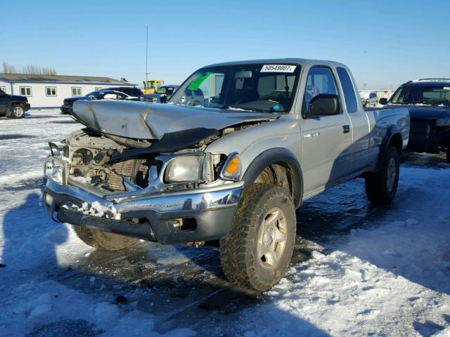 5TEWN72N41Z794984 - 2001 TOYOTA TACOMA XTR SILVER photo 2