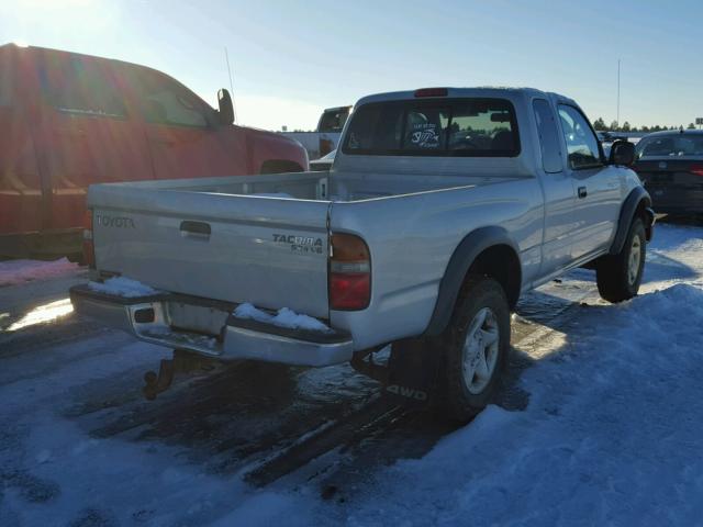 5TEWN72N41Z794984 - 2001 TOYOTA TACOMA XTR SILVER photo 4