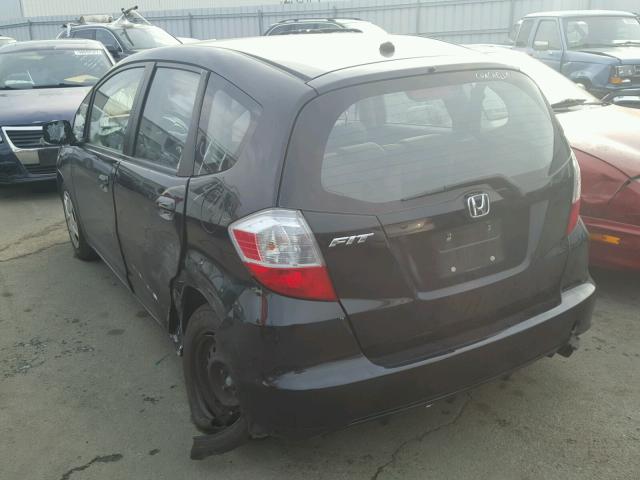 JHMGE8H33CC032553 - 2012 HONDA FIT BLACK photo 3