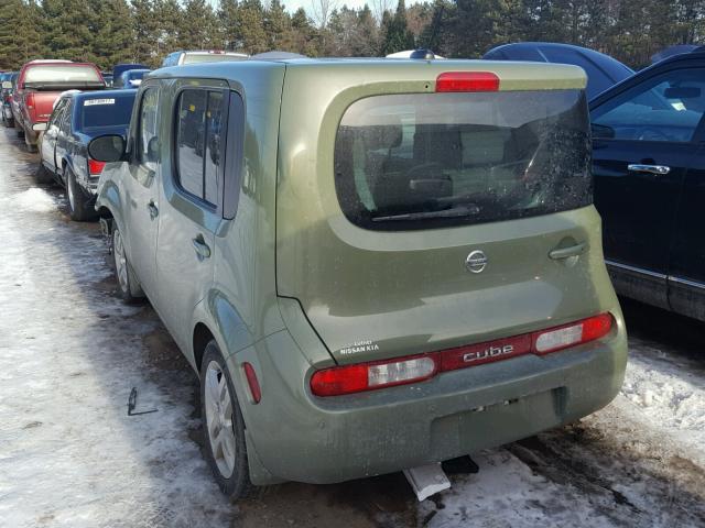 JN8AZ28R69T103867 - 2009 NISSAN CUBE BASE GREEN photo 3