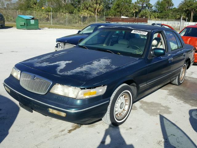 2MELM75W4VX641554 - 1997 MERCURY GRAND MARQ GREEN photo 2