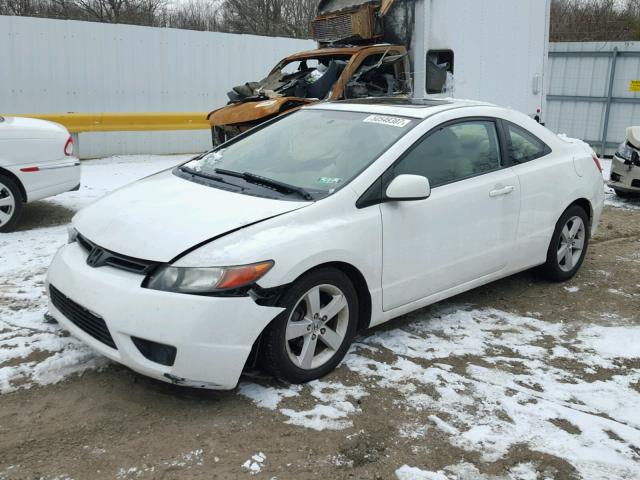2HGFG12897H562601 - 2007 HONDA CIVIC EX WHITE photo 2