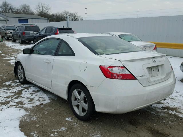 2HGFG12897H562601 - 2007 HONDA CIVIC EX WHITE photo 3