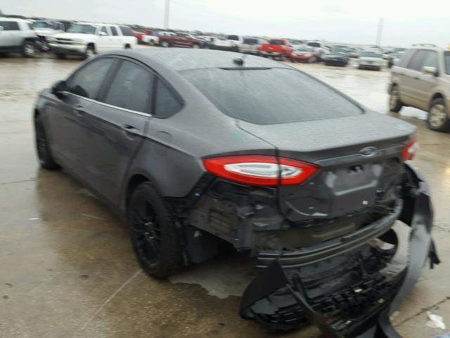 3FA6P0G7XDR191477 - 2013 FORD FUSION S GRAY photo 3