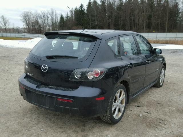 JM1BK344771723804 - 2007 MAZDA 3 HATCHBAC BLACK photo 4