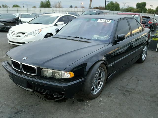 WBAGG83461DN87464 - 2001 BMW 740 I AUTO BLACK photo 2