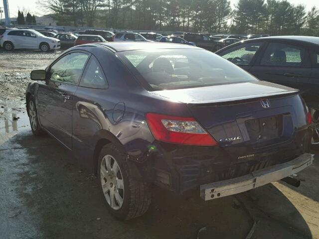 2HGFG1B63BH506788 - 2011 HONDA CIVIC LX BLUE photo 3