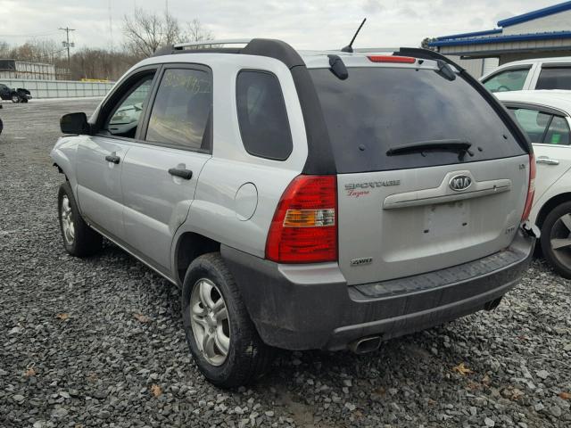 KNDJE723X87493937 - 2008 KIA SPORTAGE E SILVER photo 3