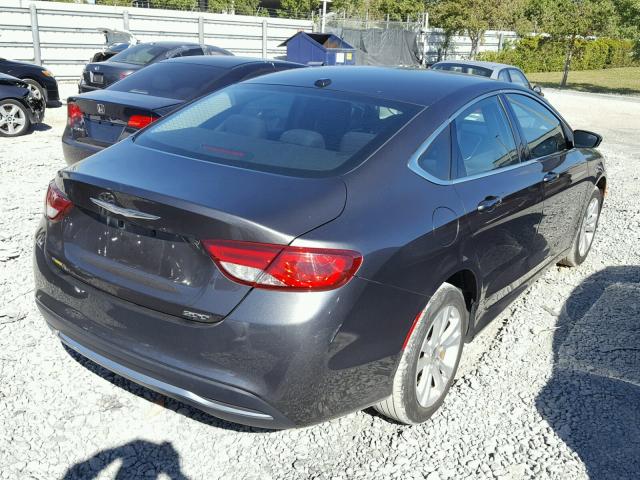 1C3CCCAB5FN659763 - 2015 CHRYSLER 200 LIMITE GRAY photo 4