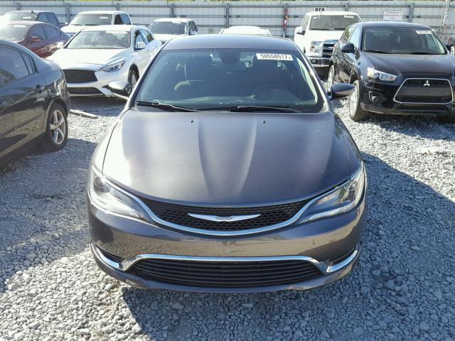 1C3CCCAB5FN659763 - 2015 CHRYSLER 200 LIMITE GRAY photo 9