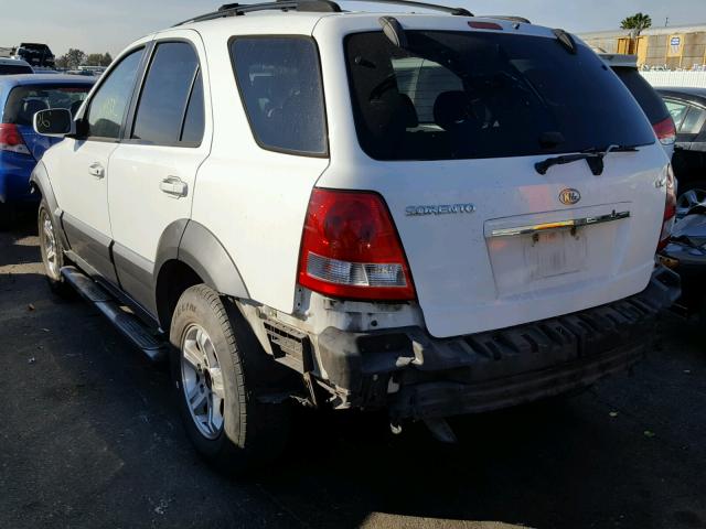 KNDJD733555342996 - 2005 KIA SORENTO EX WHITE photo 3