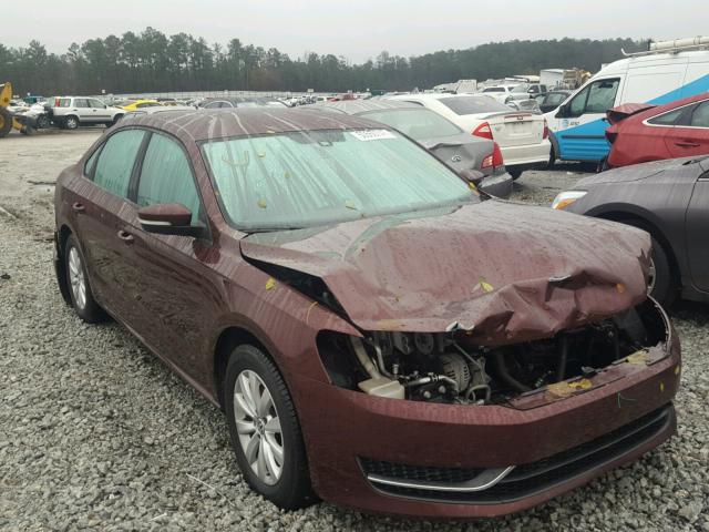 1VWAP7A30DC123137 - 2013 VOLKSWAGEN PASSAT S MAROON photo 1