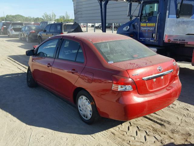 JTDBT923581223975 - 2008 TOYOTA YARIS RED photo 3