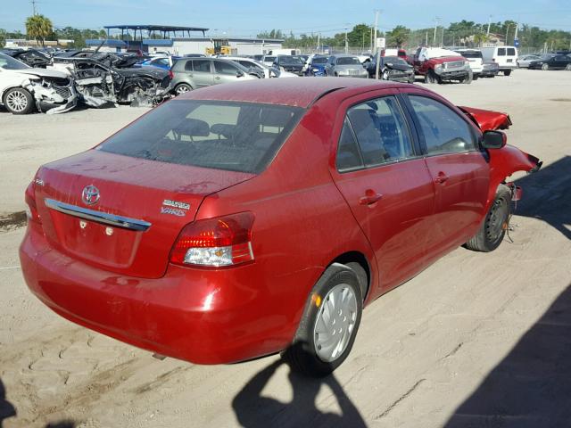 JTDBT923581223975 - 2008 TOYOTA YARIS RED photo 4