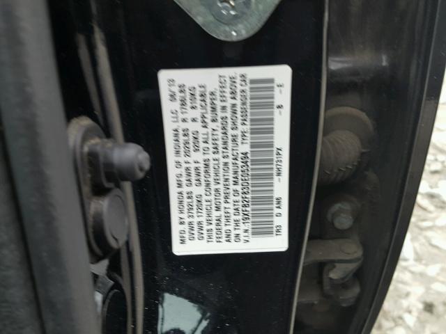 19XFB2F83DE053494 - 2013 HONDA CIVIC EX BLACK photo 10