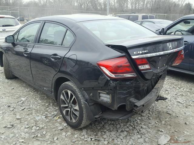 19XFB2F83DE053494 - 2013 HONDA CIVIC EX BLACK photo 3