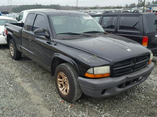 1D7HL12X23S247271 - 2003 DODGE DAKOTA SXT BLACK photo 1